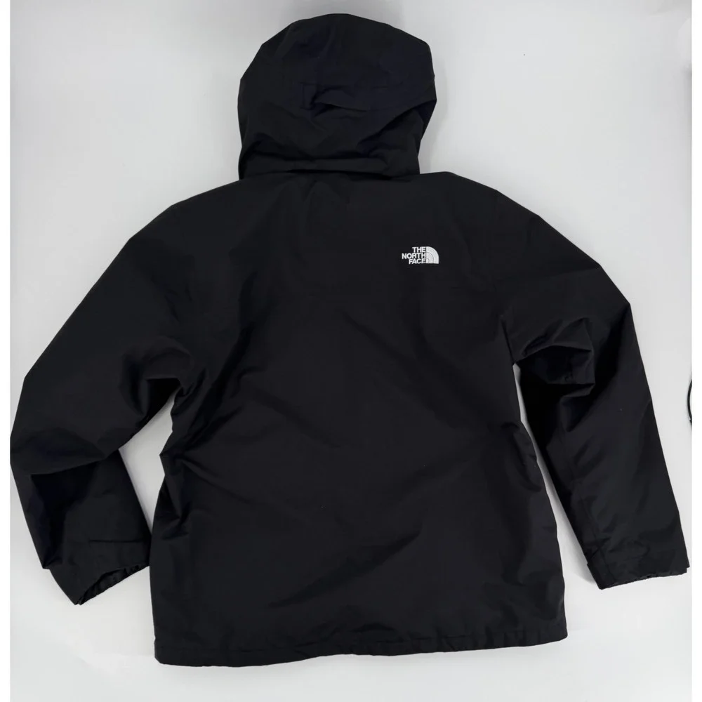 The North Face Mens DryVent Insulated Hooded Jacket Black Wiremax Logo Large